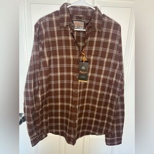 Hawke & Co Men's Chocolate Plaid Button Down Shirt